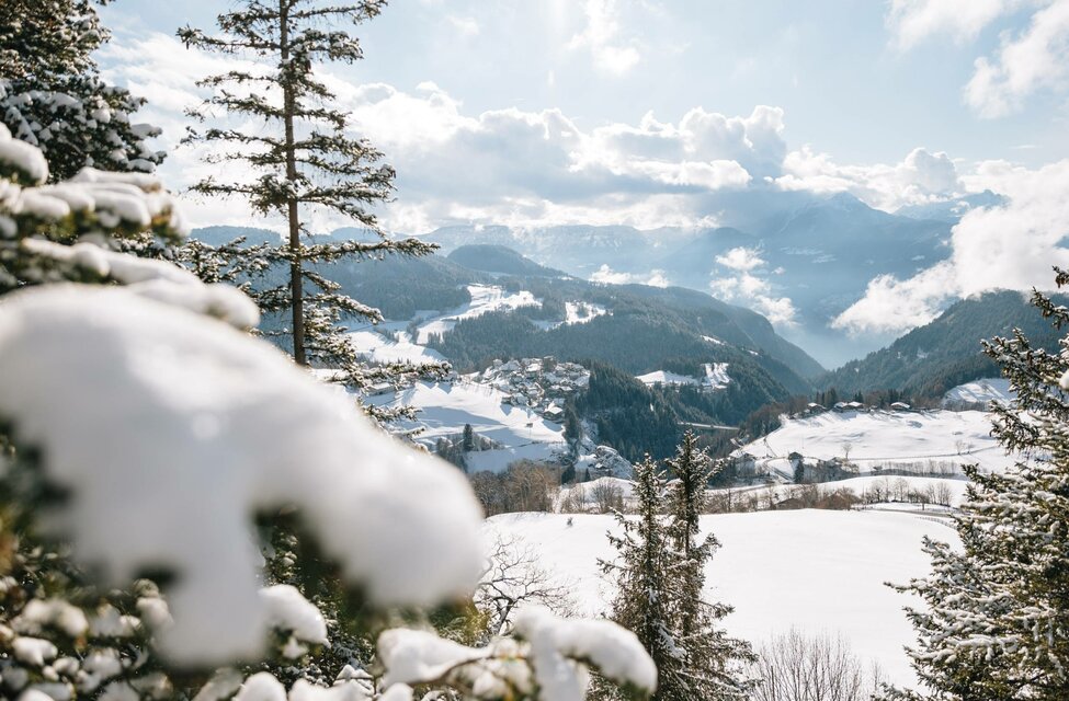 Winter holidays Avelengo - snow-covered mountains